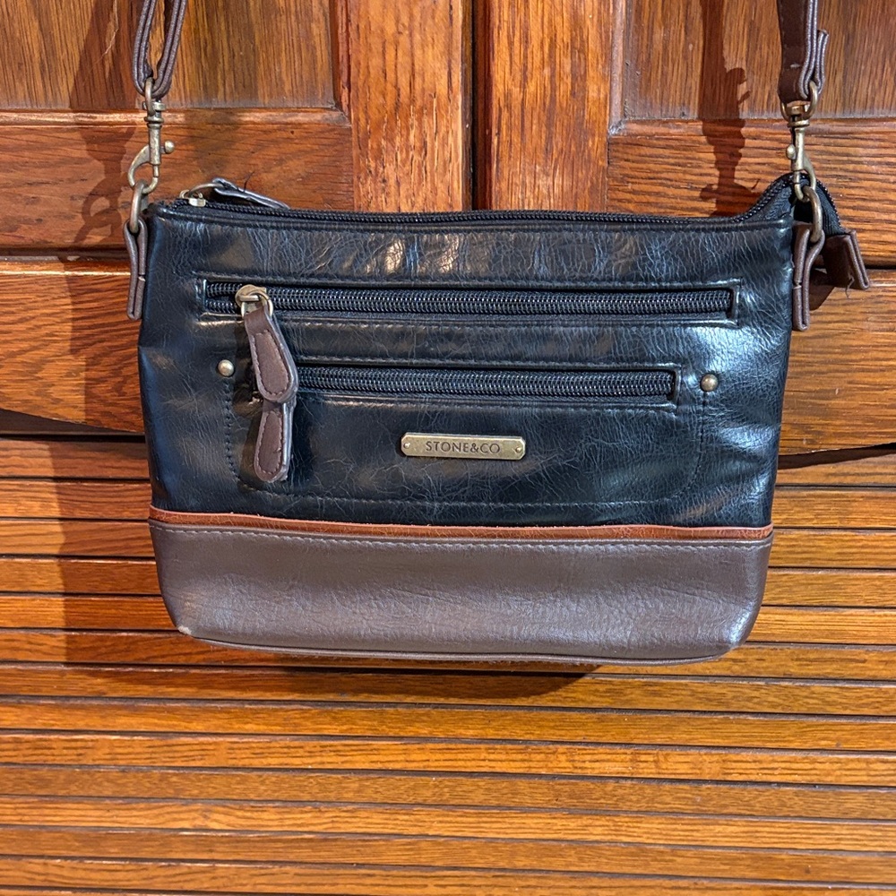 Stone & Co. Two-Tone Leather Crossbody Bag